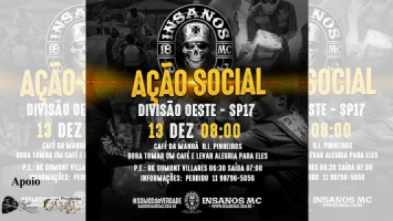 Ação Social  - Insanos MC - Divisão Oeste SP17